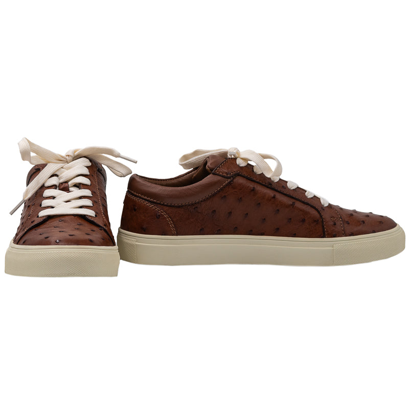 Cognac Ostrich Men's Sneaker - Image 2