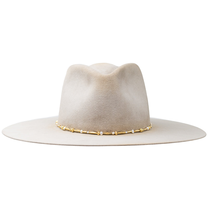 Gold Stamped Beaded Hat Band - Image 1