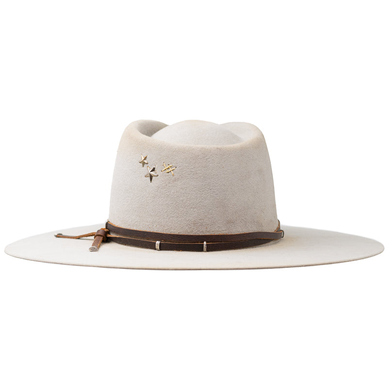 Leather Wrap With Pearls Hat Band - Image 2