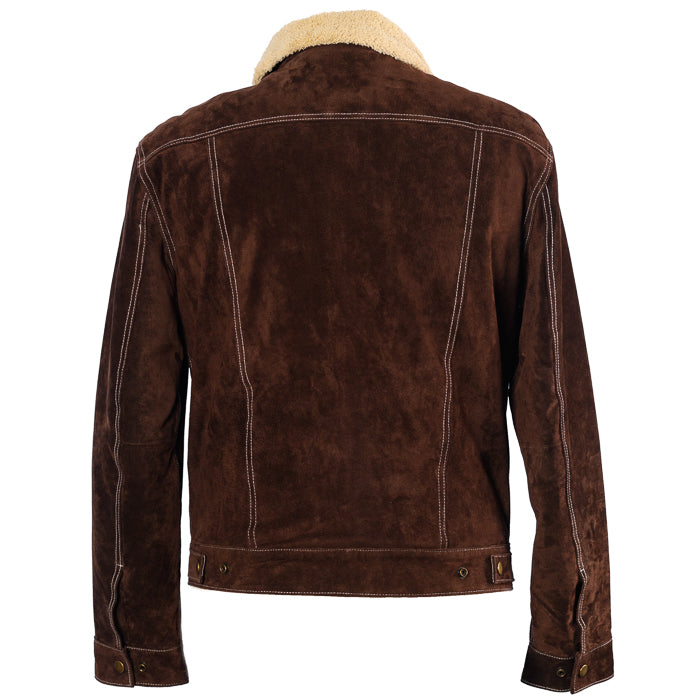 Chocolate Suede Jean Jacket - Image 2