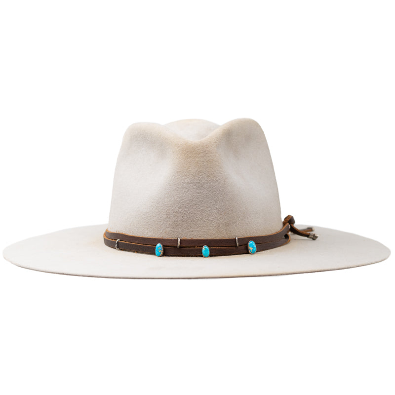 Leather Wrap With Turquoise Hat Band - Image 1