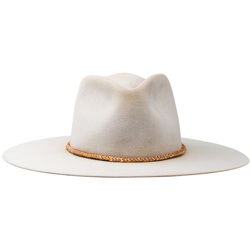 Light Brown African Snake Vertebrae Hat Band - Image 1
