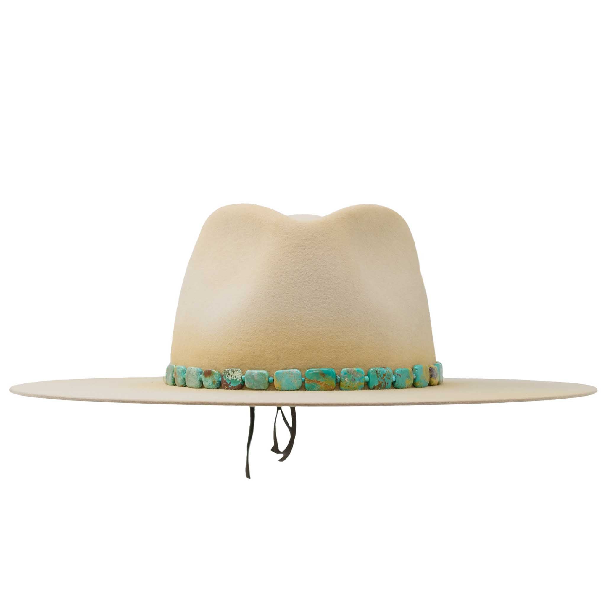Old Style Rectangle Turquoise Hat Band - Image 1